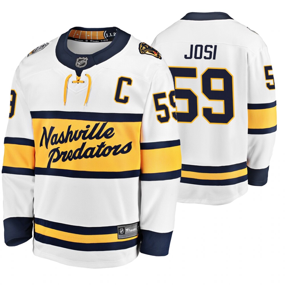 Men's Predators #59 Roman Josi 2020 Winter Classic Jersey - White