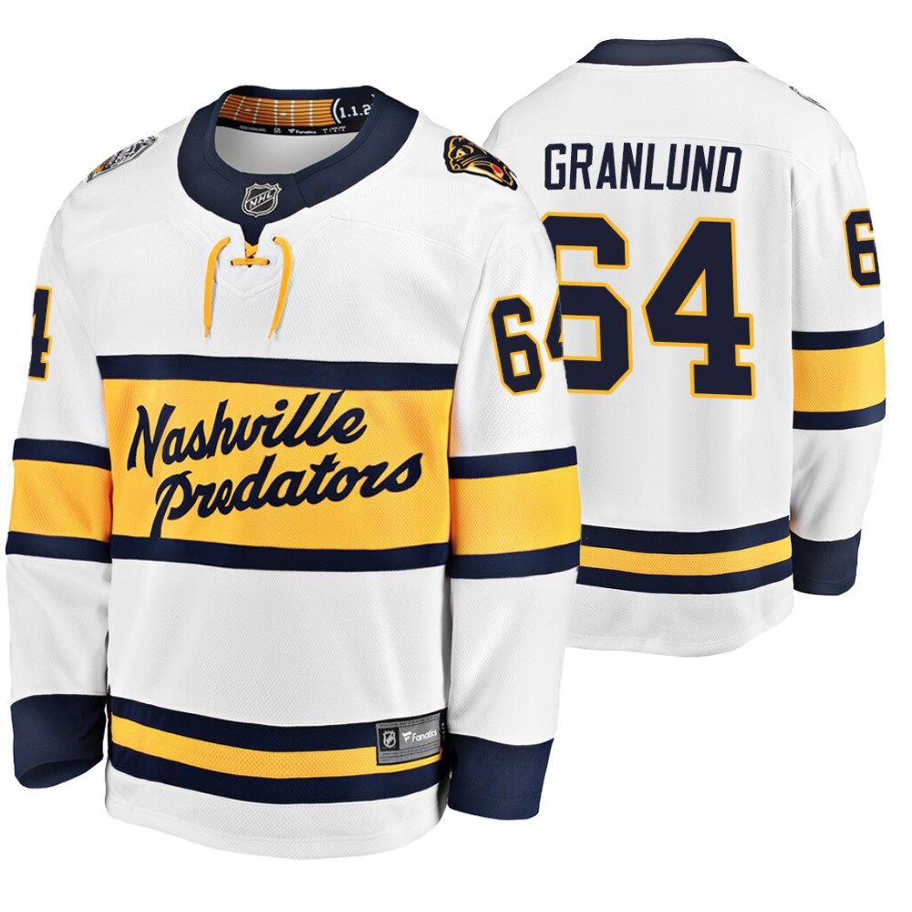 Men's Predators #64 Mikael Granlund 2020 Winter Classic Jersey - White