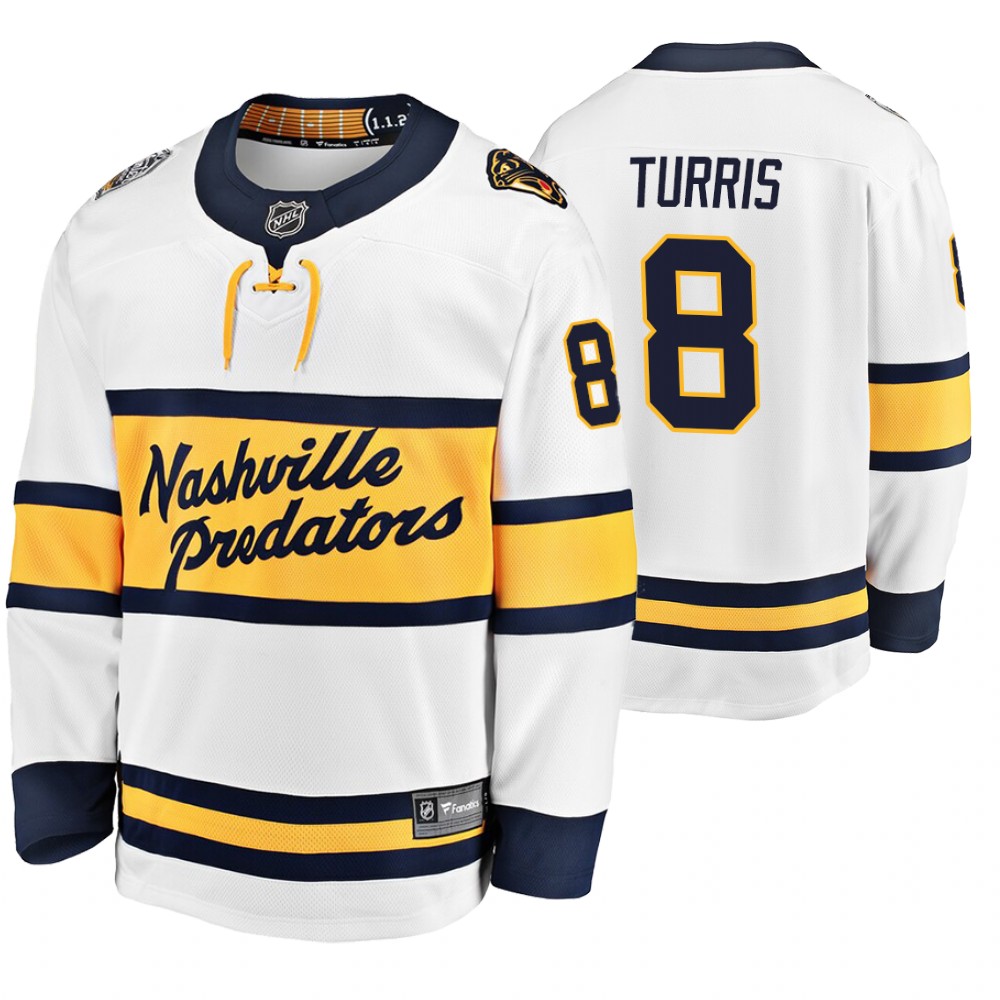 Men's Predators #8 Kyle Turris 2020 Winter Classic Jersey - White