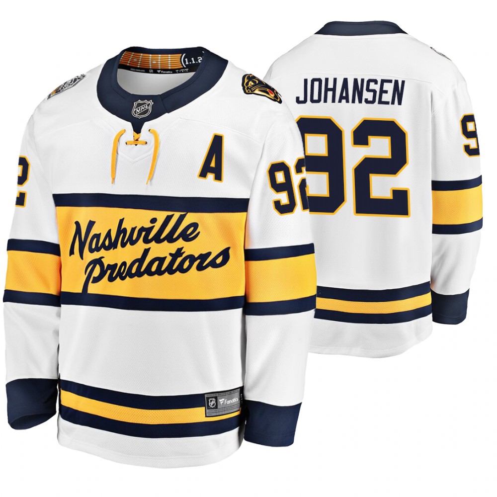 Men's Predators #92 Ryan Johansen 2020 Winter Classic Jersey - White