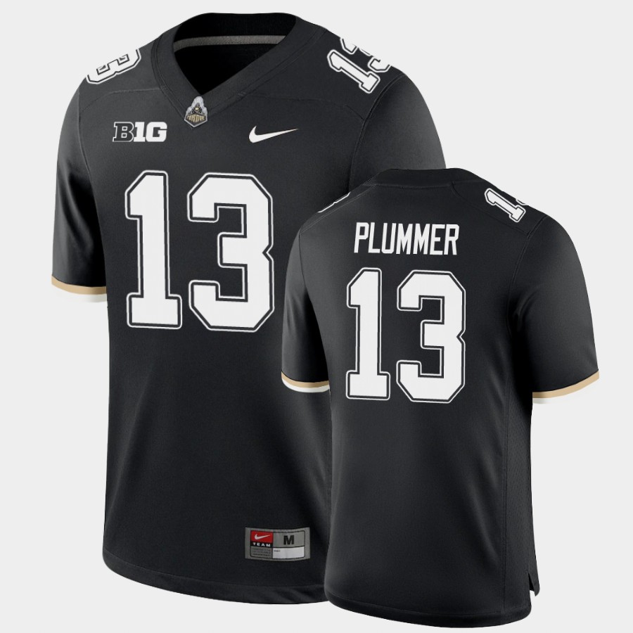Men's Purdue Boilermakers #13 Jack Plummer Nike Black Throwback Football Jersey