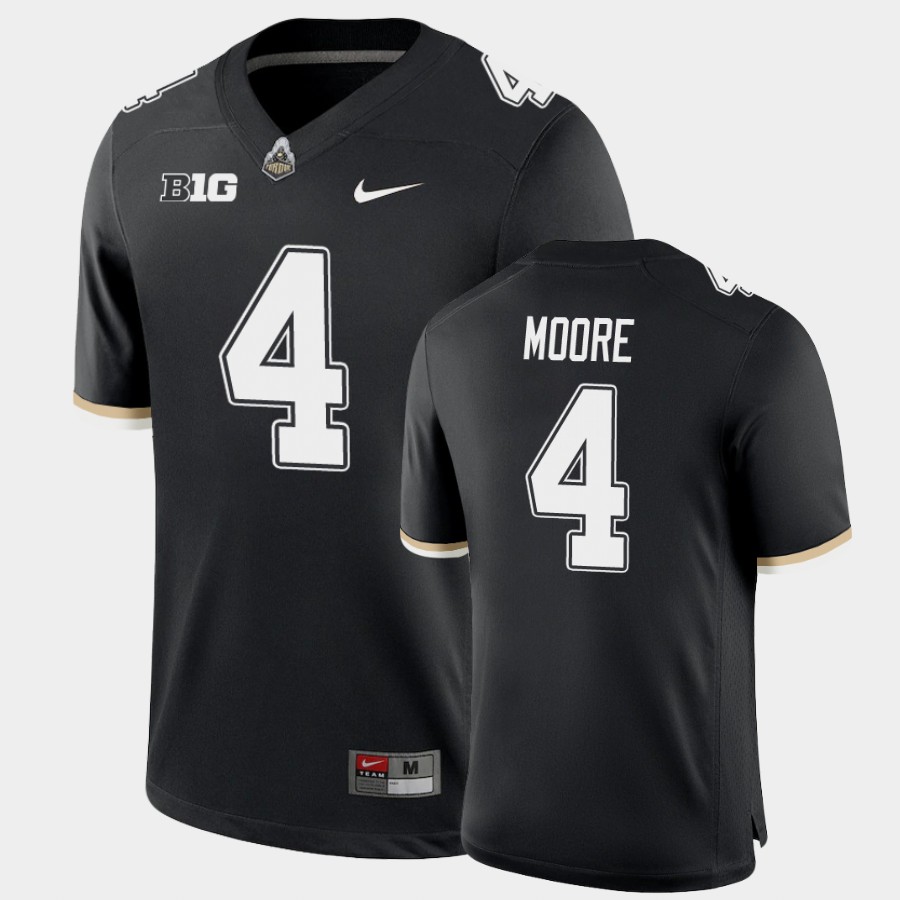Men's Purdue Boilermakers #4 Rondale Moore Nike Black Throwback Football Jersey