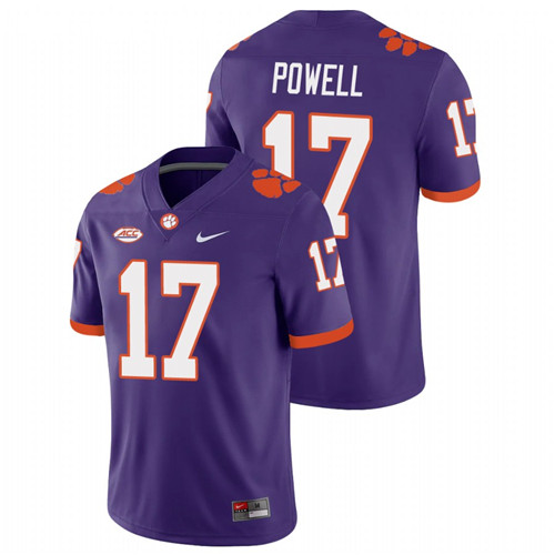 Men's Purple Clemson Tigers Cornell Powell College Football Playoff Game Jersey