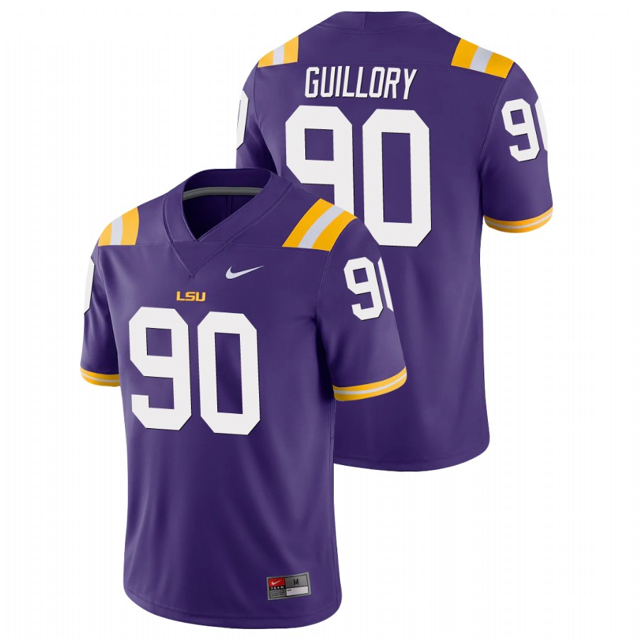 Men's Purple LSU Tigers Jacobian Guillory Game College Football Jersey