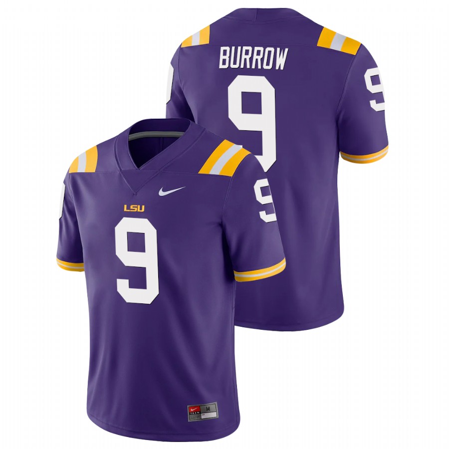 Men's Purple LSU Tigers Joe Burrow Game College Football Jersey