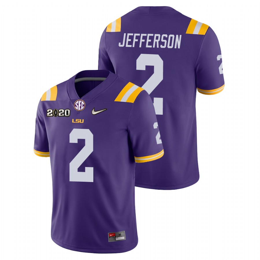 Men's Purple LSU Tigers Justin Jefferson College Football Game Jersey