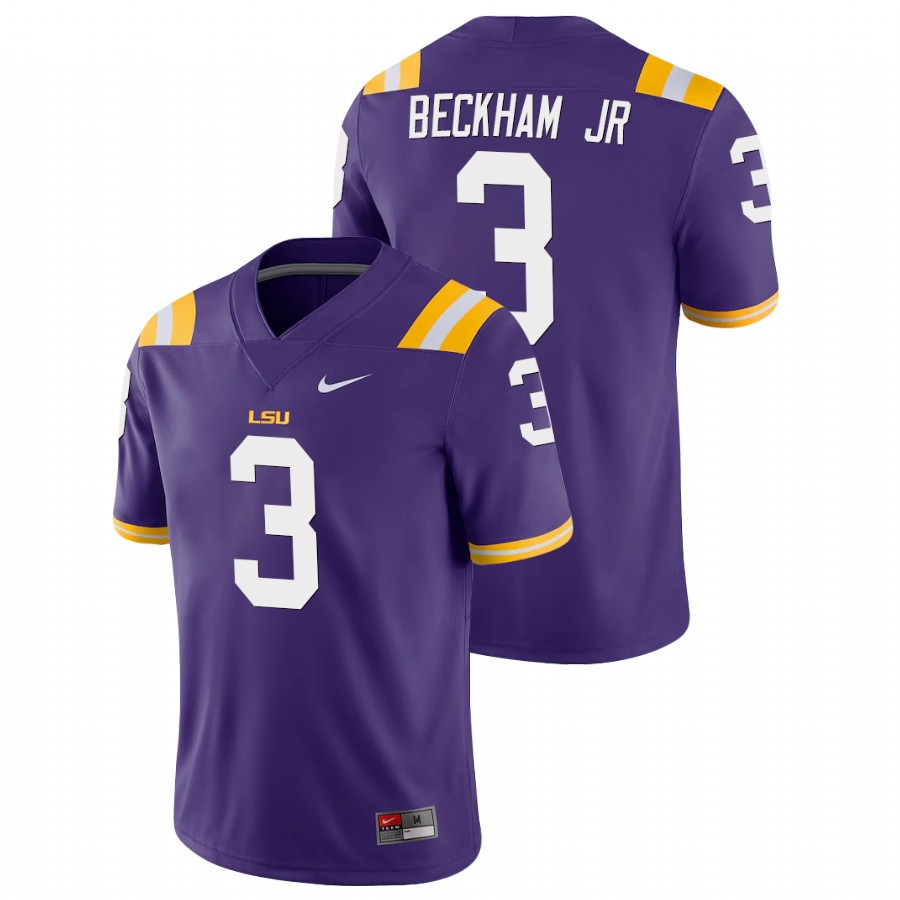 Men's Purple LSU Tigers Odell Beckham Jr. Game College Football Jersey