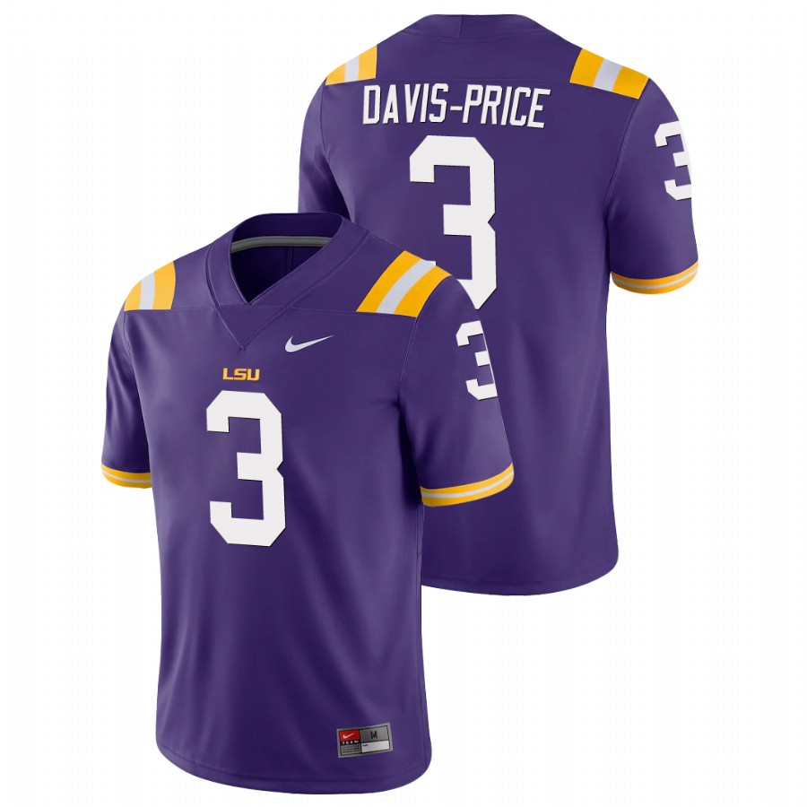 Men's Purple LSU Tigers Tyrion Davis-Price Game College Football Jersey