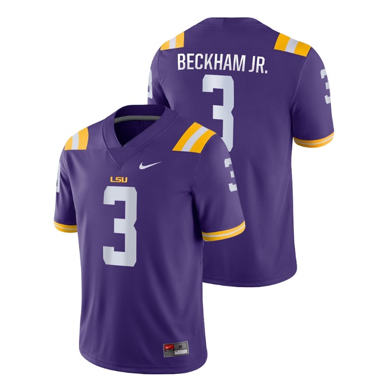 Men's Purple Nike Odell Beckham Jr Game LSU Tigers College Football Jersey