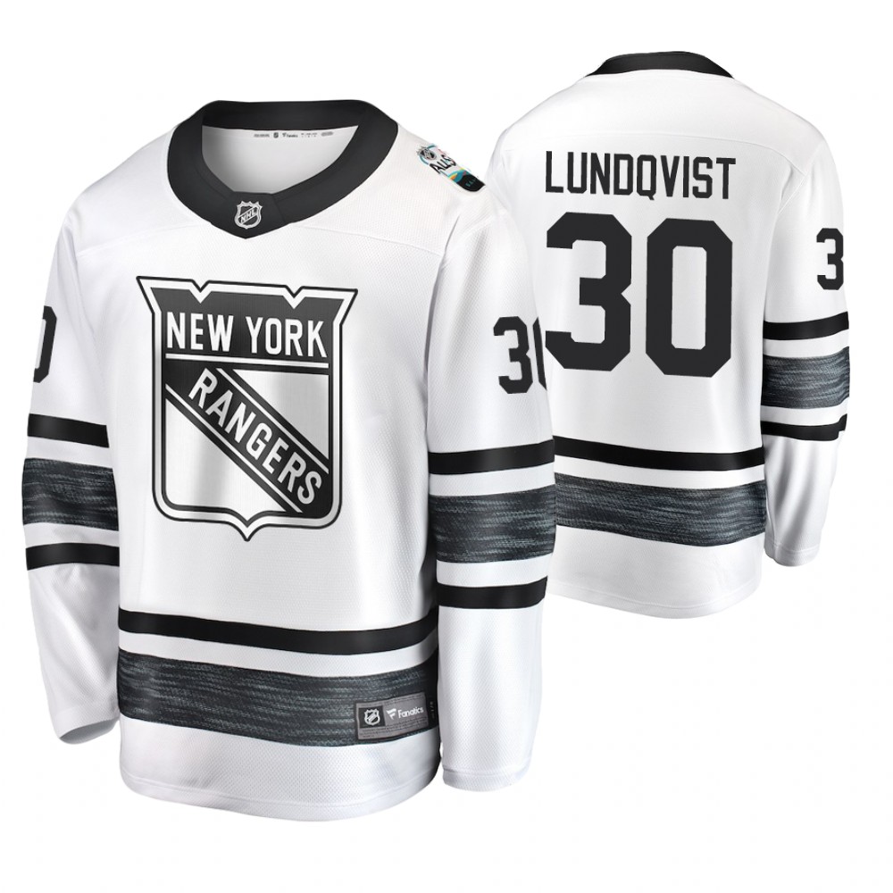 Men's Rangers #30 Henrik Lundqvist White 2019 NHL All-Star Jersey