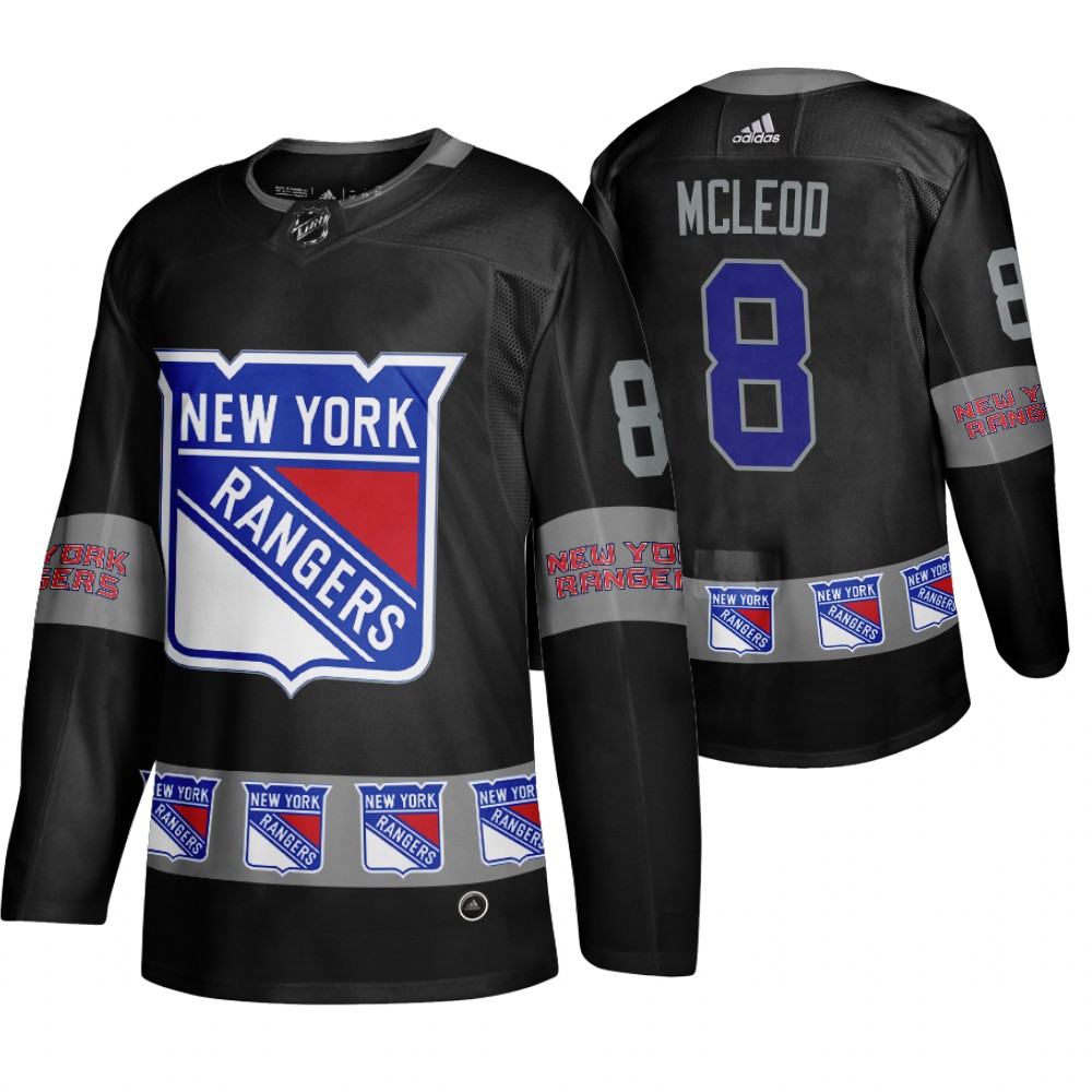 Men's Rangers #8 Cody McLeod Logo sleeve Breakaway Jersey Black