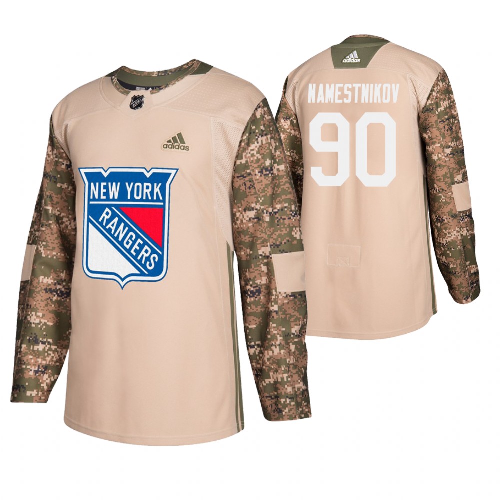 Men's Rangers #90 Vladislav Namestnikov Veterans Day Jersey - Camo