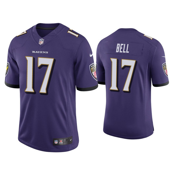 Men's Ravens #17 Le'Veon Bell Ravens Vapor Limited Purple Jersey