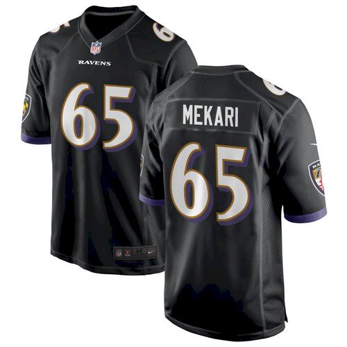 Men's Ravens #65 Mekari  Vapor Limited Black Jersey