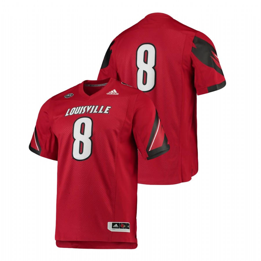 Men's Red Adidas Premier Louisville Cardinals Football Jersey