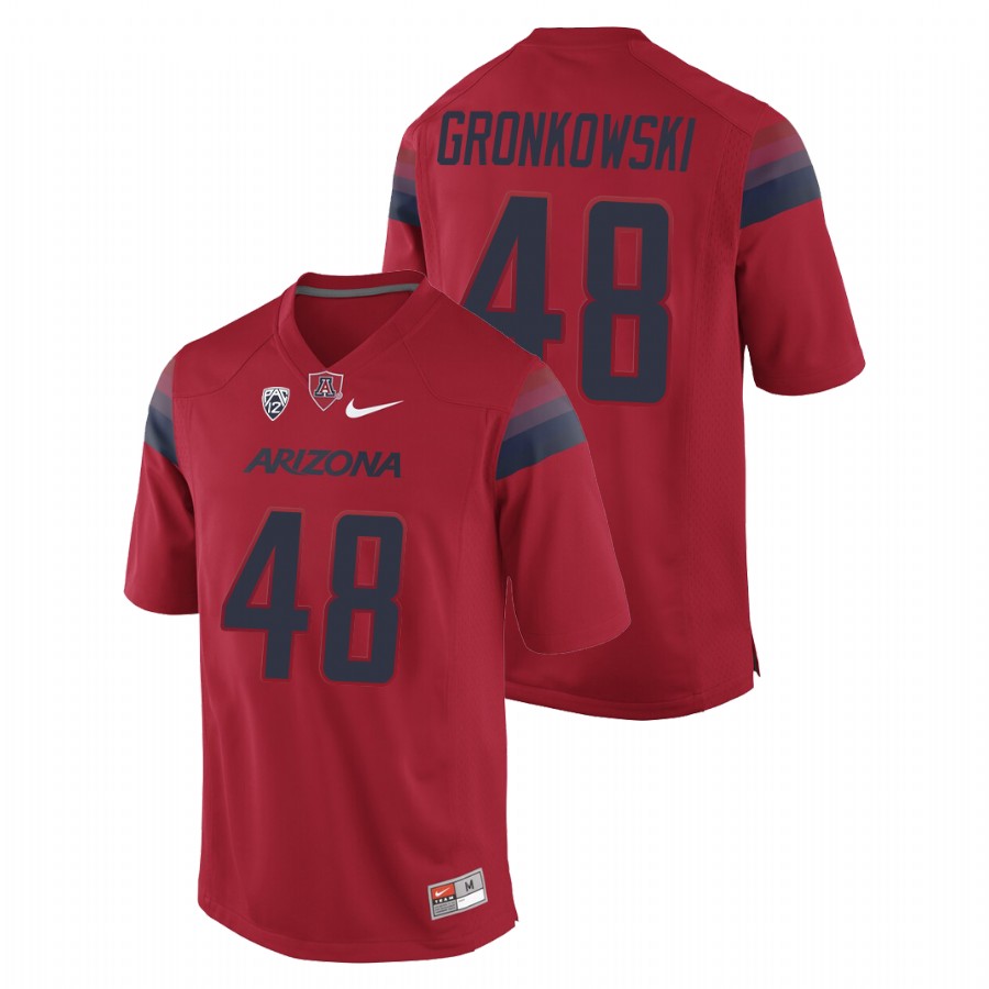 Men's Red Arizona Wildcats Rob Gronkowski College Football Game Jersey