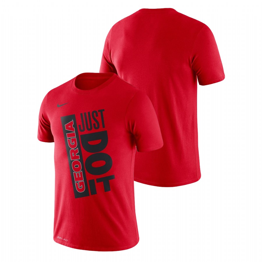 Men's Red Basketball Performance Just Do It Georgia Bulldogs T-Shirt