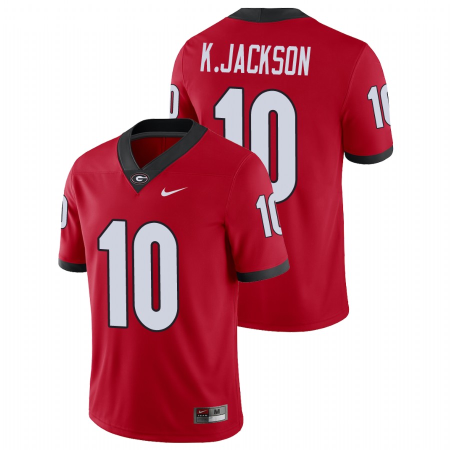 Men's Red Georgia Bulldogs Kearis Jackson College Football Alumni Player Jersey