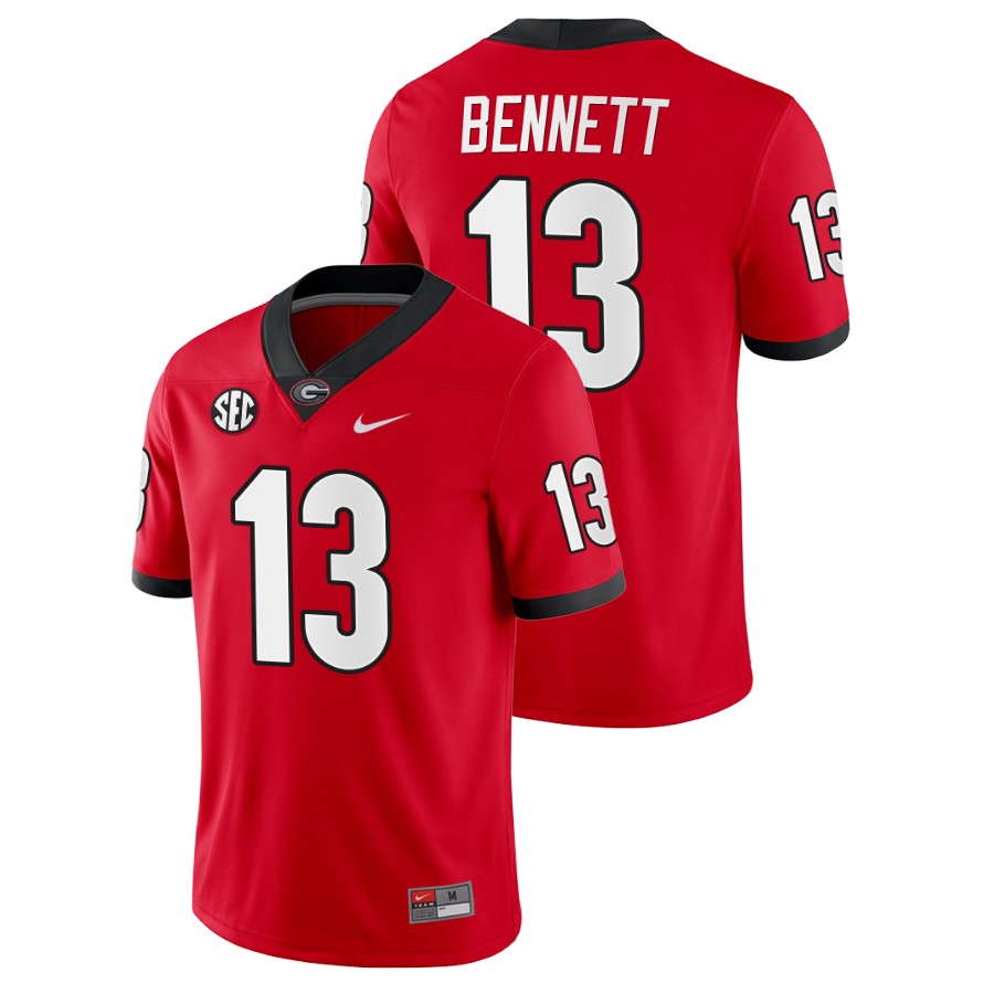 Men's Red Georgia Bulldogs Stetson Bennett College Football Home Game Jersey
