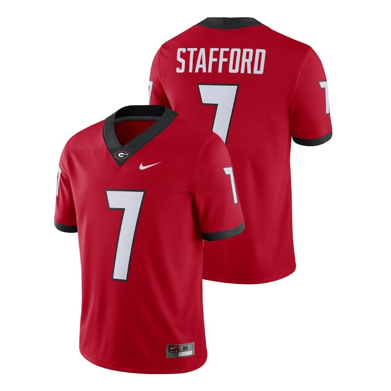 Men's Red Nike Matthew Stafford Alumni Football Game Georgia Bulldogs Player Jersey