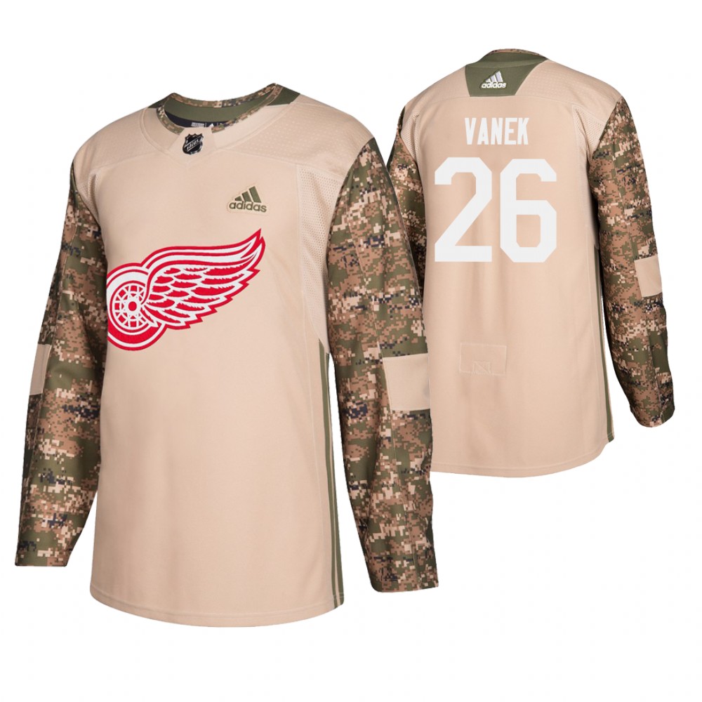Men's Red Wings #26 Thomas Vanek Veterans Day Jersey - Camo
