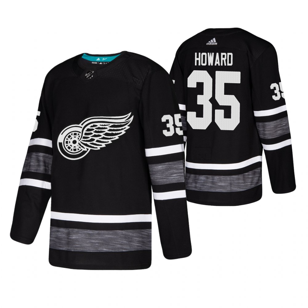 Men's Red Wings #35 Jimmy Howard Black 2019 NHL All-Star Jersey