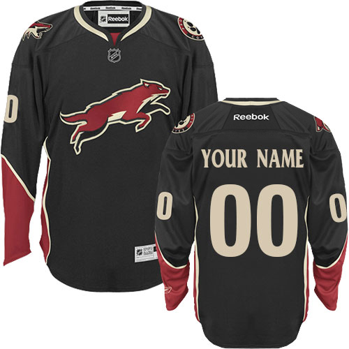 Men's Reebok Arizona Coyotes Customized Authentic Black Third NHL Jersey