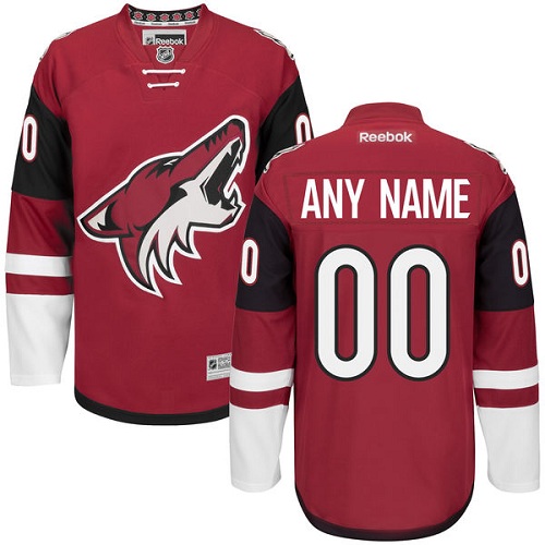 Men's Reebok Arizona Coyotes Customized Authentic Burgundy Red Home NHL Jersey