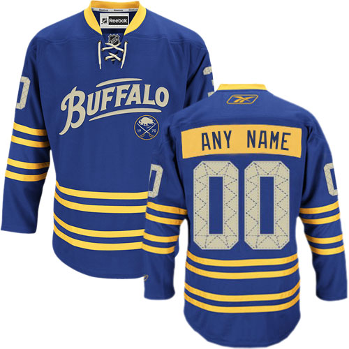 Men's Reebok Buffalo Sabres Customized Authentic Royal Blue Third NHL Jersey