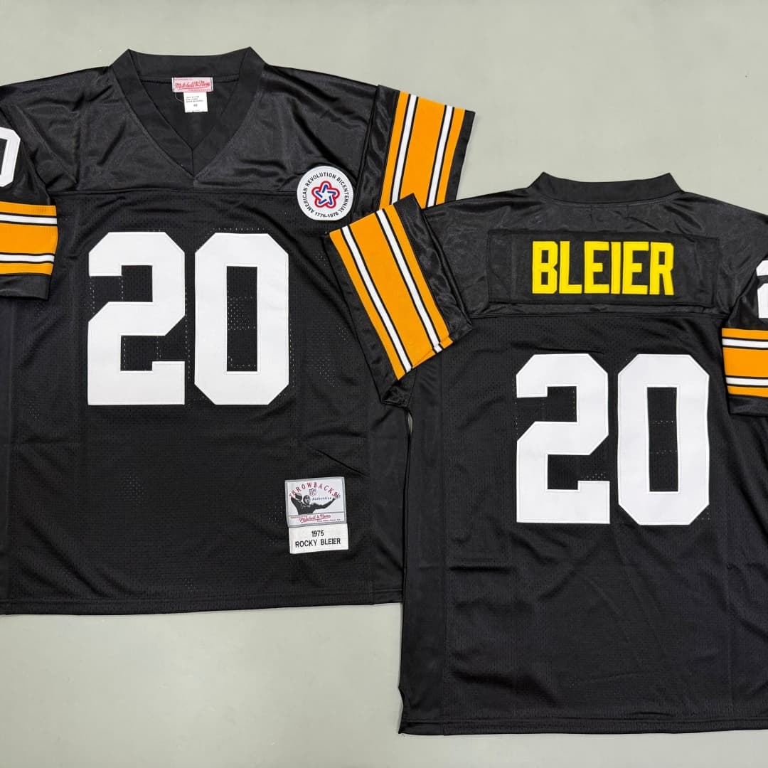 Men's Rocky Bleier Black Pittsburgh Steelers