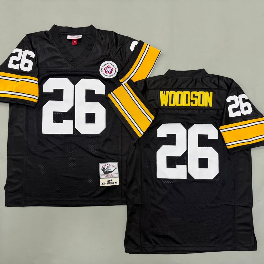 Men's Rod Woodson Black  Pittsburgh Steelers