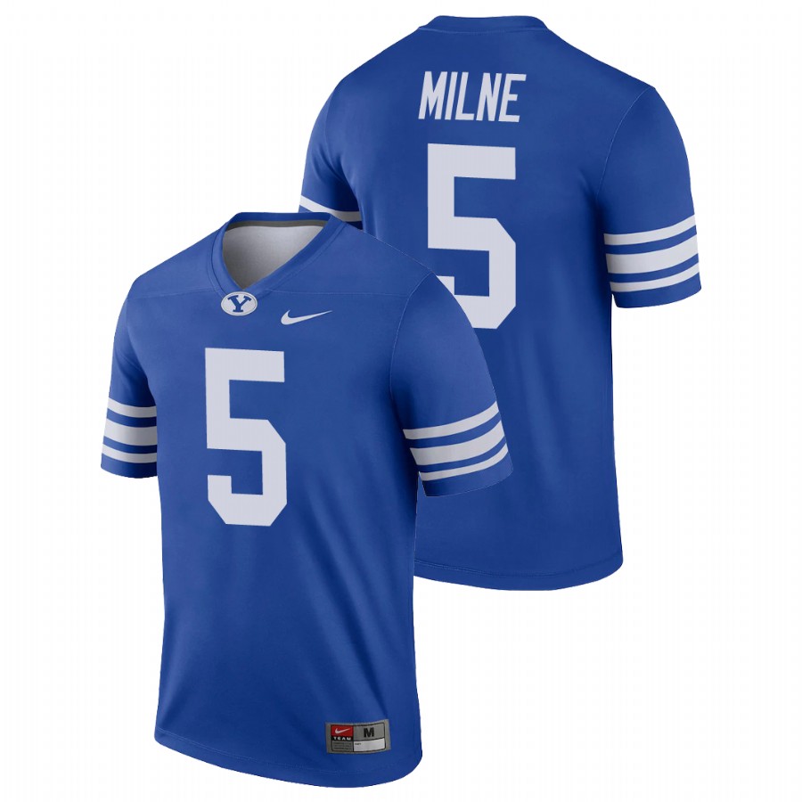 Men's Royal BYU Cougars Dax Milne College Football Alumni Legend Jersey