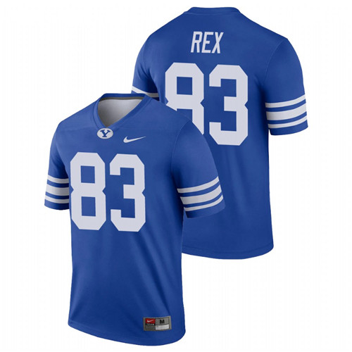 Men's Royal BYU Cougars Isaac Rex College Football Alumni Legend Jersey
