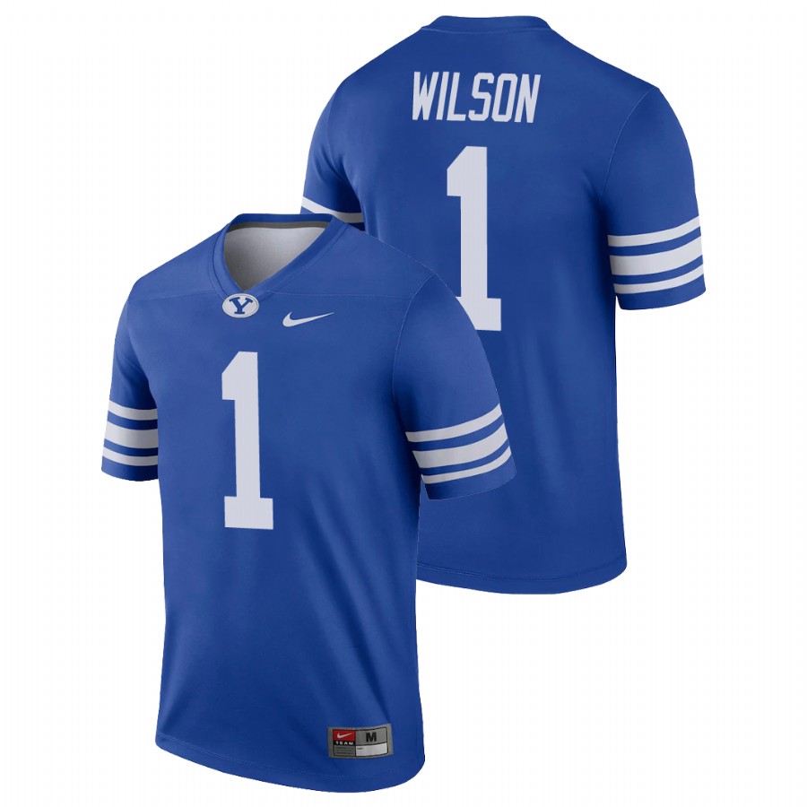 Men's Royal BYU Cougars Zach Wilson College Football Alumni Legend Jersey