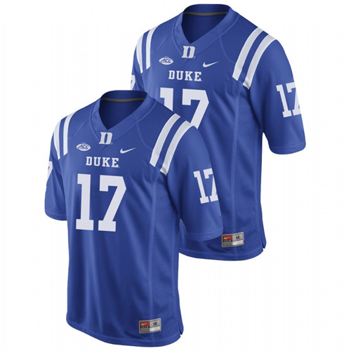 Men's Royal Duke Blue Devils Da'Quan Johnson Replica Game Football Jersey