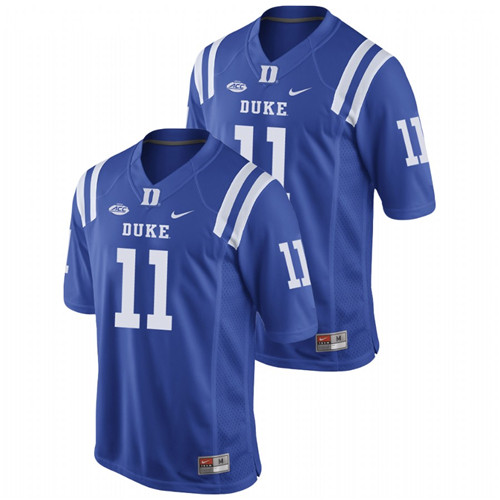 Men's Royal Duke Blue Devils Isaiah Fisher-Smith Replica Game Football Jersey