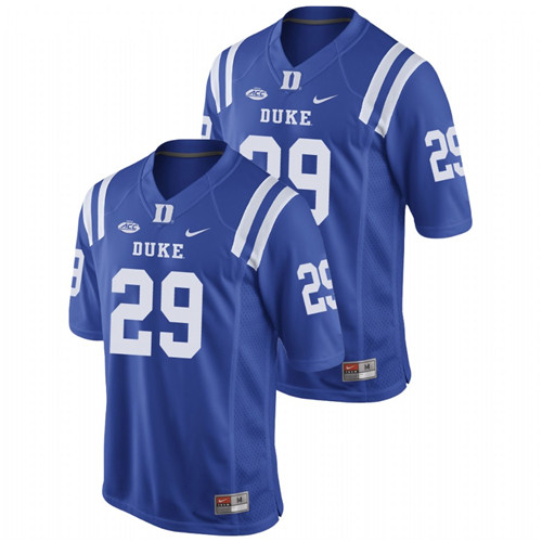 Men's Royal Duke Blue Devils Nate Thompson Replica Game Football Jersey