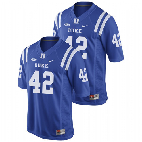 Men's Royal Duke Blue Devils Shaka Heyward Replica Game Football Jersey