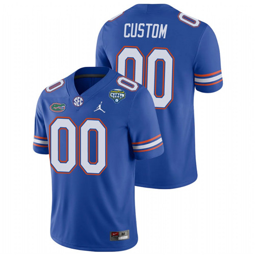 Men's Royal Florida Gators Custom 2020 Cotton Bowl Game Jersey