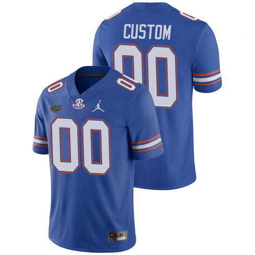 Men's Royal Florida Gators Custom College Football Home Game Jersey