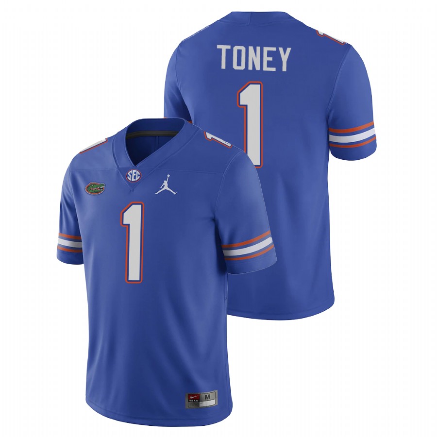 Men's Royal Florida Gators Kadarius Toney Game College Football Jersey