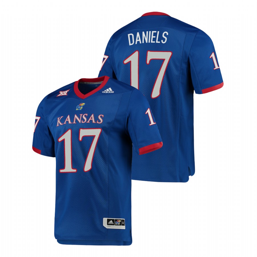 Men's Royal Kansas Jayhawks Jalon Daniels Premier Football Jersey