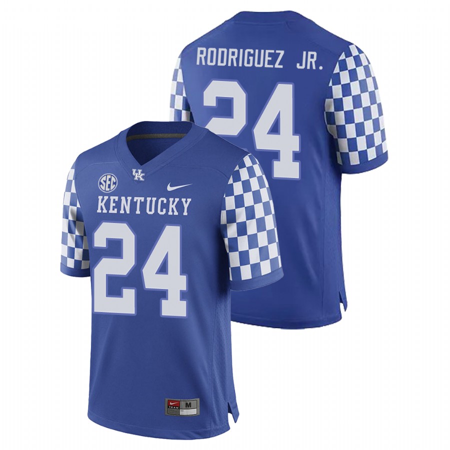 Men's Royal Kentucky Wildcats Chris Rodriguez Jr. College Football Game Jersey