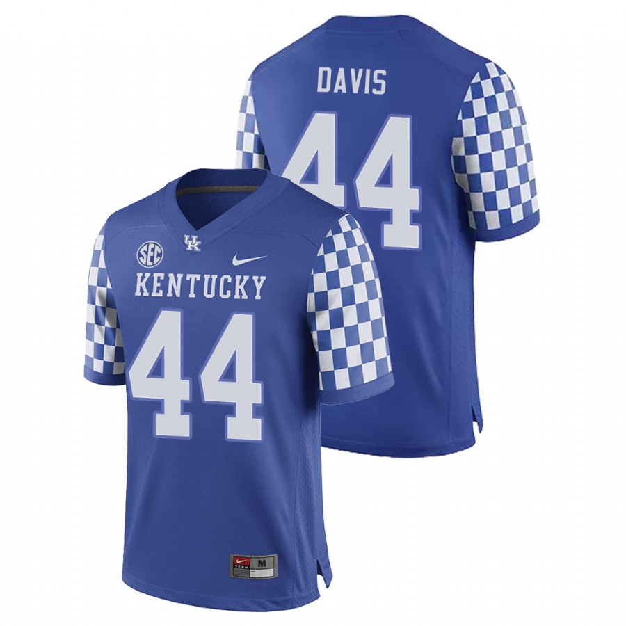 Men's Royal Kentucky Wildcats Jamin Davis College Football Game Jersey