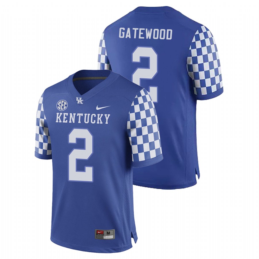 Men's Royal Kentucky Wildcats Joey Gatewood College Football Game Jersey
