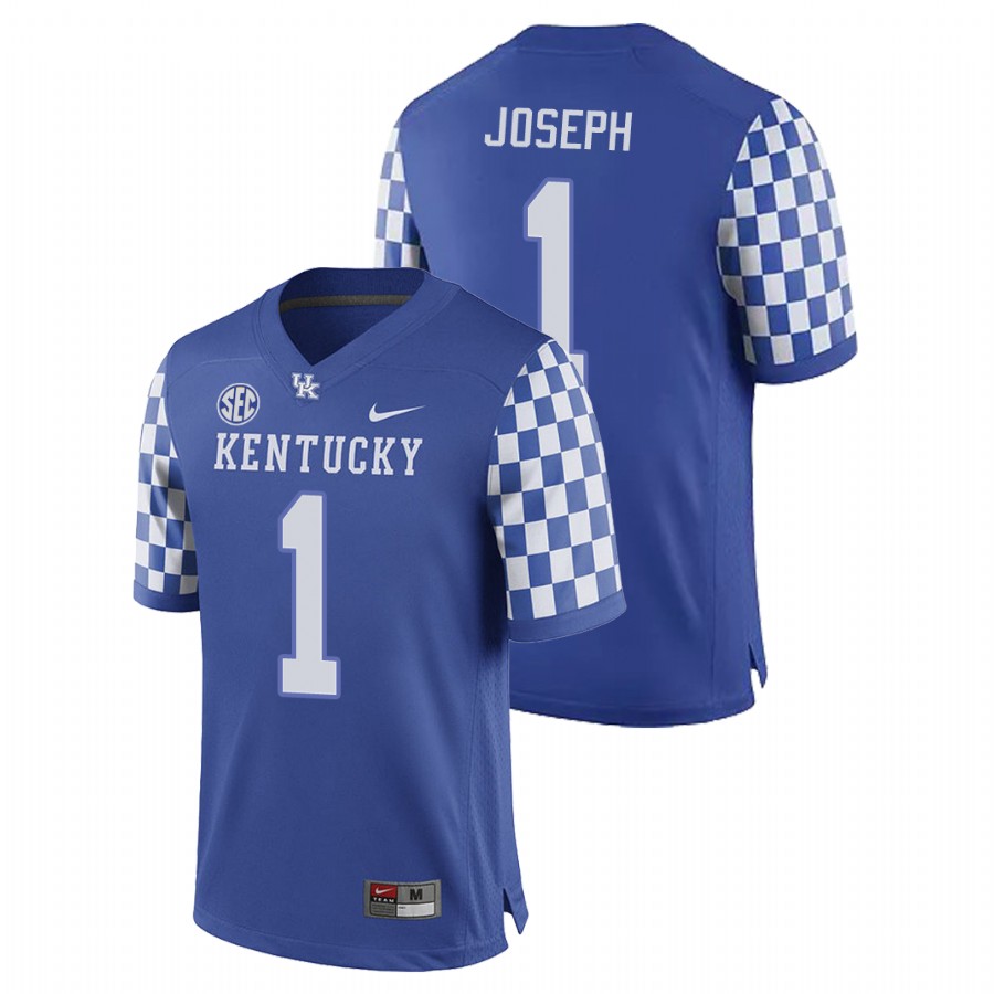 Men's Royal Kentucky Wildcats Kelvin Joseph College Football Game Jersey