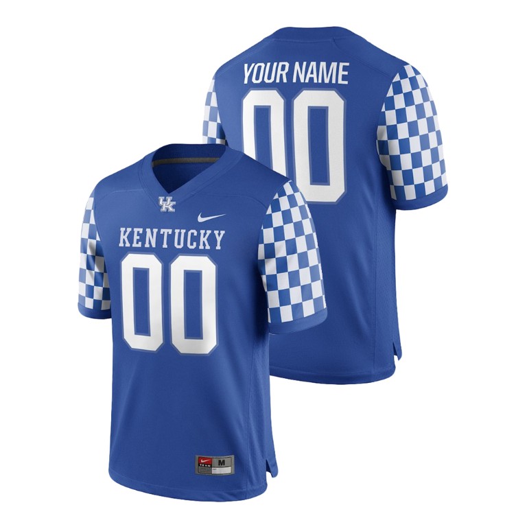 Men's Royal Nike Custom College Football Kentucky Wildcats 2018 Game Jersey