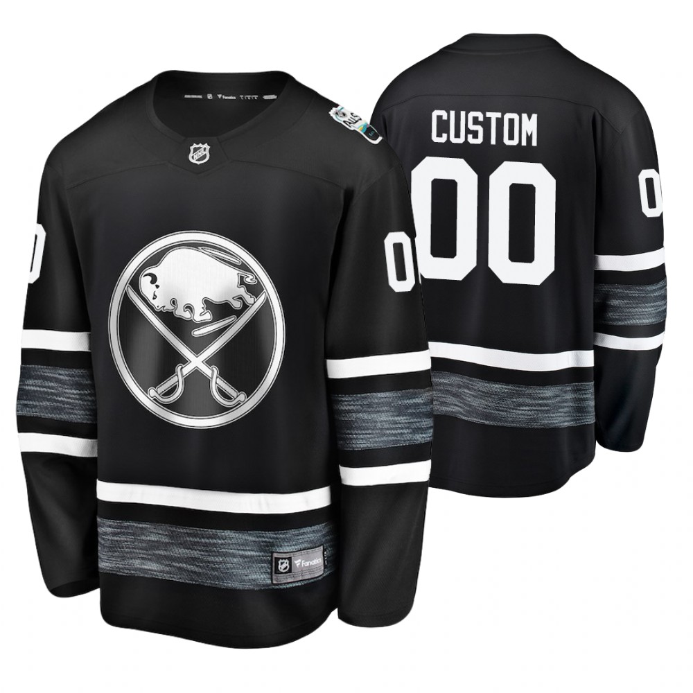Men's Sabres #00 Custom Black 2019 NHL All-Star Jersey