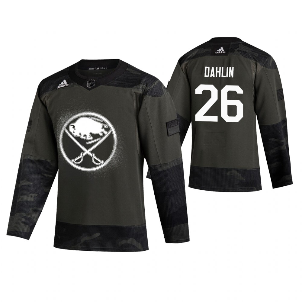 Men's Sabres #26 Rasmus Dahlin Authentic 2019 Veterans Day Jersey Camo