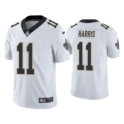 Men's Saints #11 Deonte Harris Vapor Untouchable Limited White Jersey